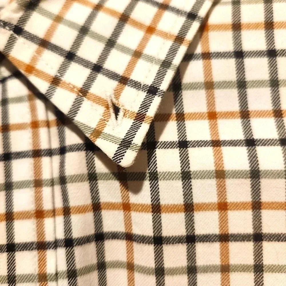 Eddie Bauer cream with multi colored stripes button-down shirt Size Small - Picture 4 of 7